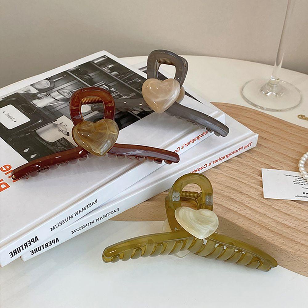 Kẹp Tóc Hình Trái Tim Phong Cách Hàn Quốc Thanh Lịch Dành Cho Nữ