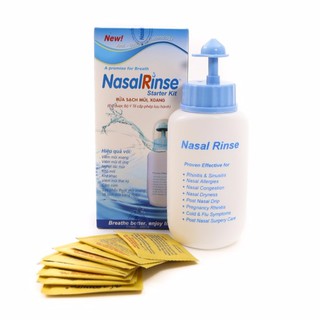 Bình rửa mũi nasal rinse + kèm 10 gói dung dịch muối