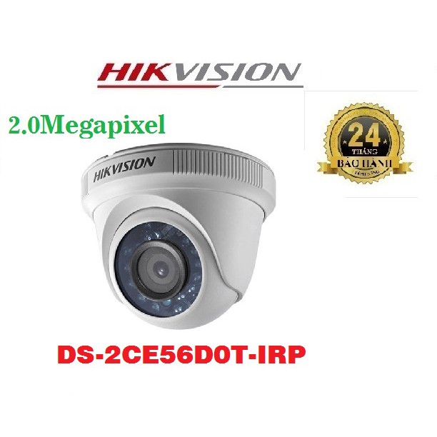 Camera HD-TVI Dome hồng ngoại 2.0 Megapixel HIKVISION DS-2CE56D0T-IRP