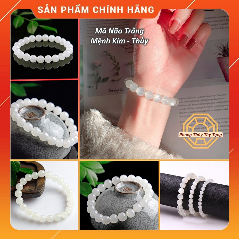 Vòng tay phong thủy đá MNao [TẶNG HỘP GỖ CAO CẤP] may mắn tài lộc nam nữ mệnh Kim Mộc Thủy Hỏa Thổ - Phong Thủy Tây Tạng