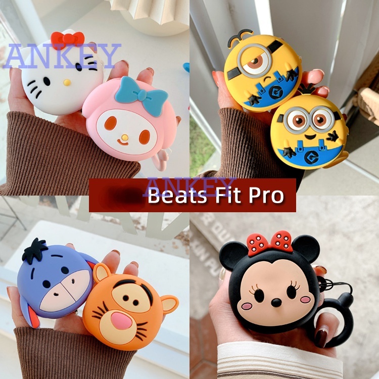 Case for Beats Fit Pro Ốp Vỏ Bảo Vệ Hộp Sạc Tai Nghe Bằng Silicon Họa Tiết Hoạt Hình Dễ Thương