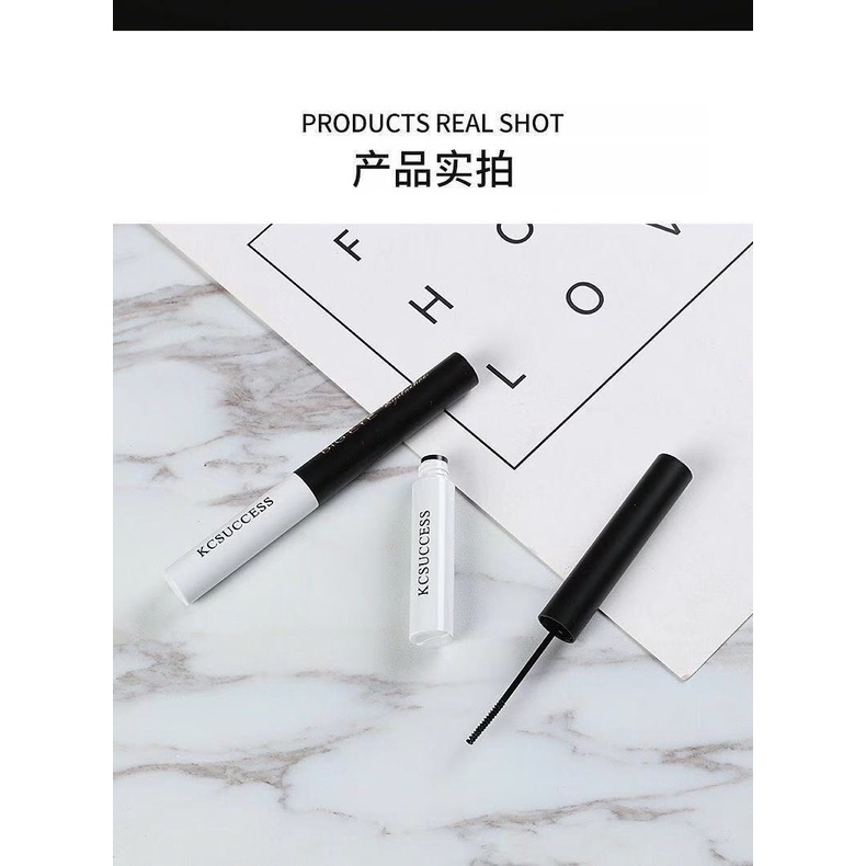 Mascara KCSUCCESS Đầu Cọ Siêu Mịn Chống Thấm Nước Chống Nhòe Chuốt Cong Mi 5g