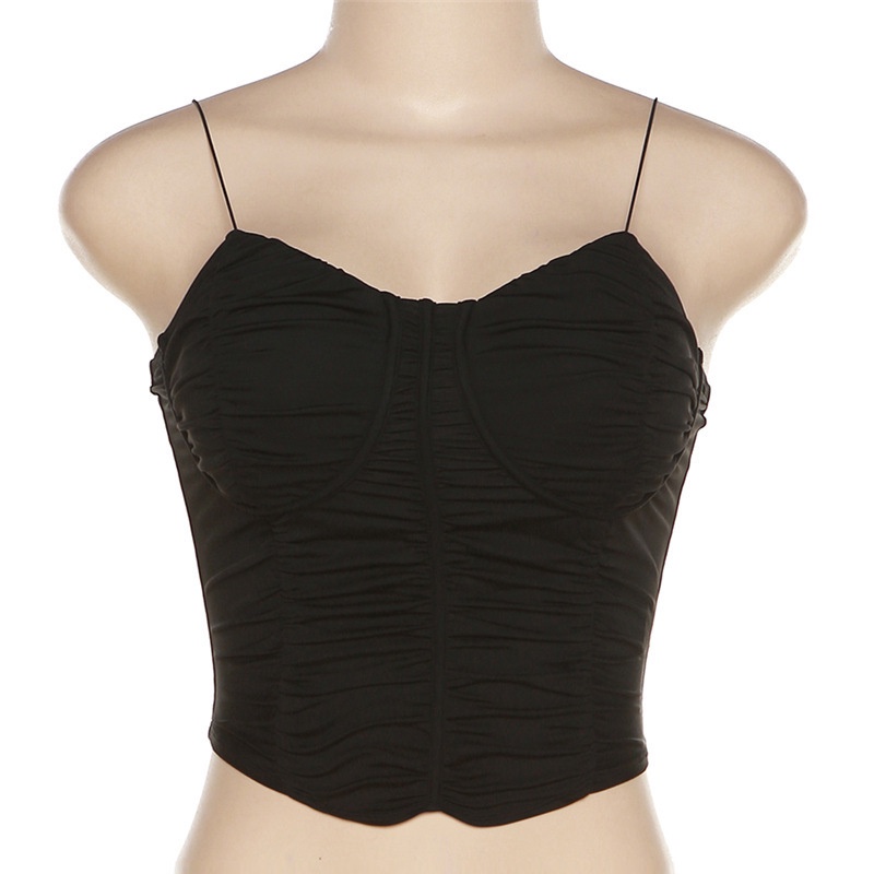 Áo Hai Dây Màu Trơn Dáng Ôm Thời Trang Quyến Rũ Cho Nữ