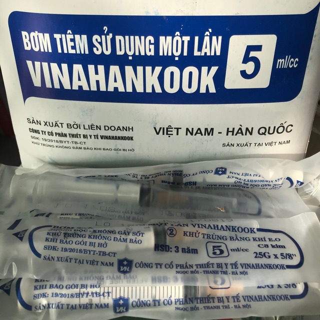 Bơm tiêm 5cc VINAHANKOOK