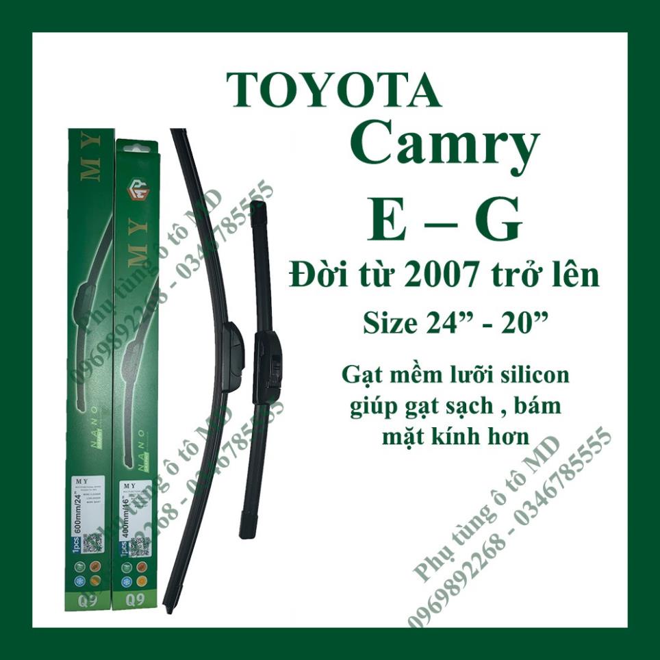 Bộ 2 Gạt mưa Toyota Camry các đời và Gạt mưa  các dòng xe khác của Toyota: Fortuner, Hilux, Innova, Land Cruiser .