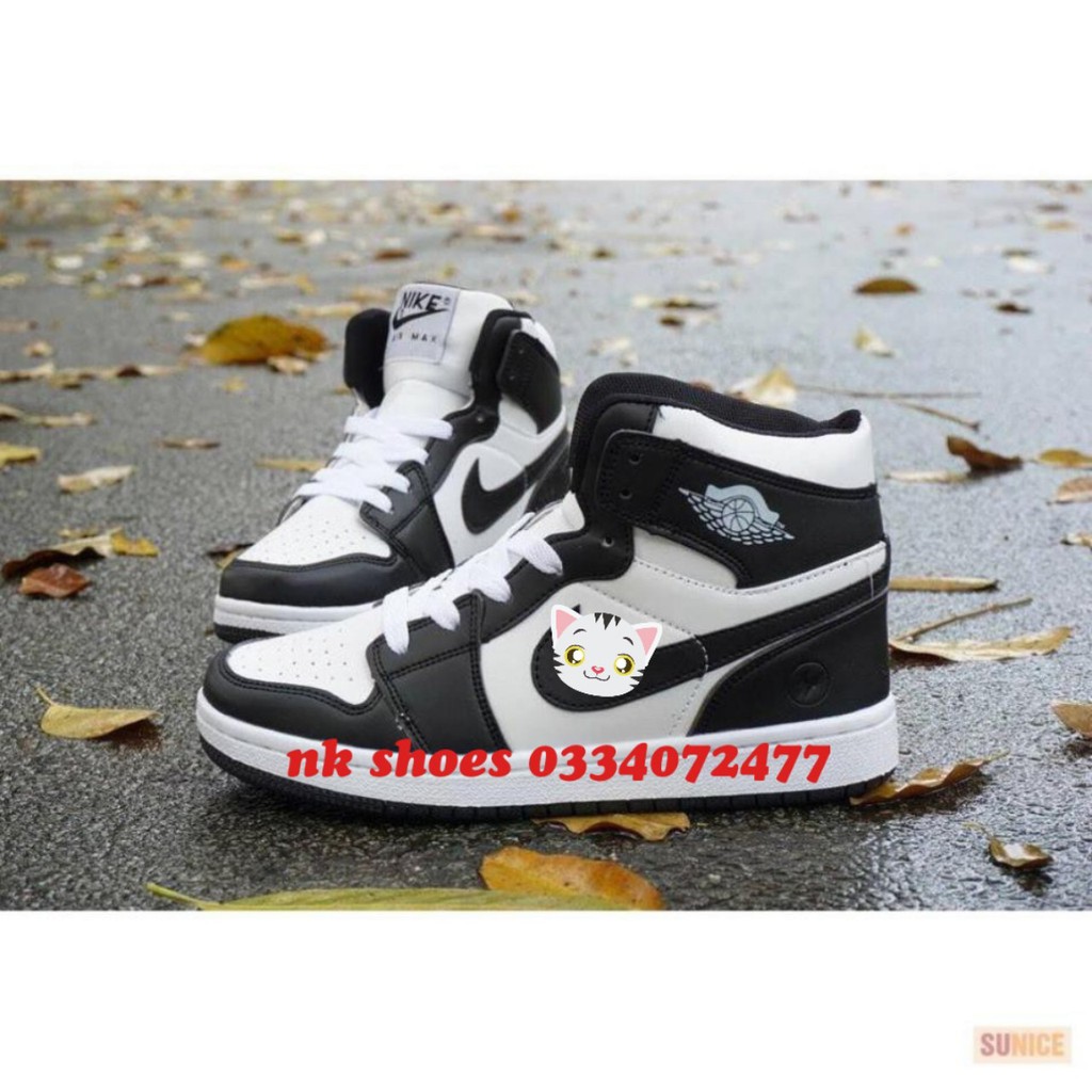Giầy Jordan 1 đen trắng cao cổ chất đẹp fullbox