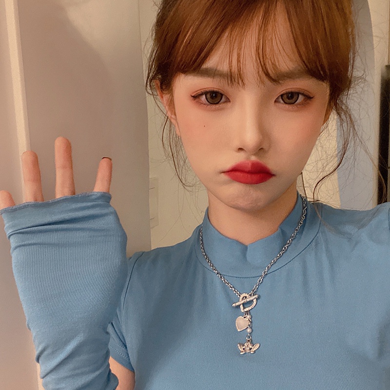 Dây Chuyền Thép Titan Mặt Thiên Thần Tình Yêu 191140Dây Chuyền Sợi Xích Không Phai Thời Trang Sang Trọng Cho Nữ