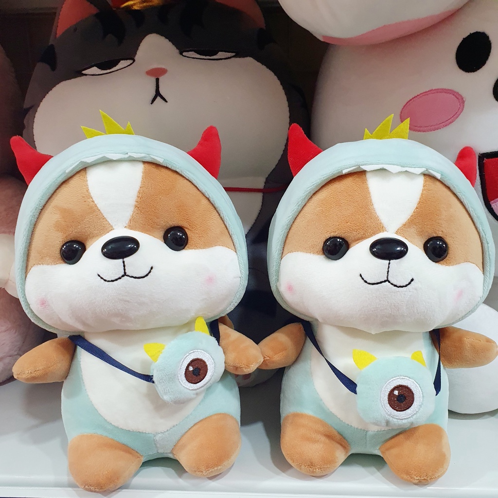 Gấu Bông Chó Shiba Cosplay mềm mịn size nhỏ 25 cm . Hàng cao cấp cho trẻ nhỏ Hama