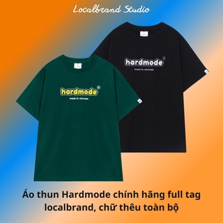 Áo thun local brand hard mode sporty chữ thêu sắc nét, áo thun form rộng nam nữ hardmode v2