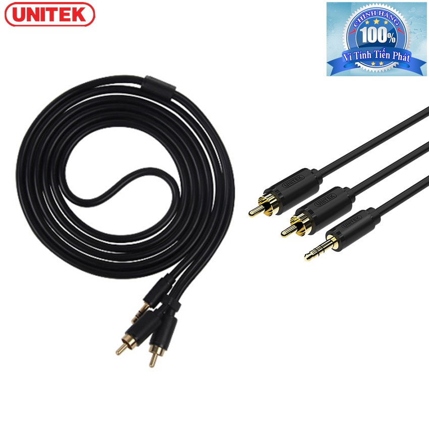 [Mã ELHACE giảm 4% đơn 300K] Dây cáp audio rắc 3.5 ra AV loại xịn Unitek Y-C938BK dài 1.5m