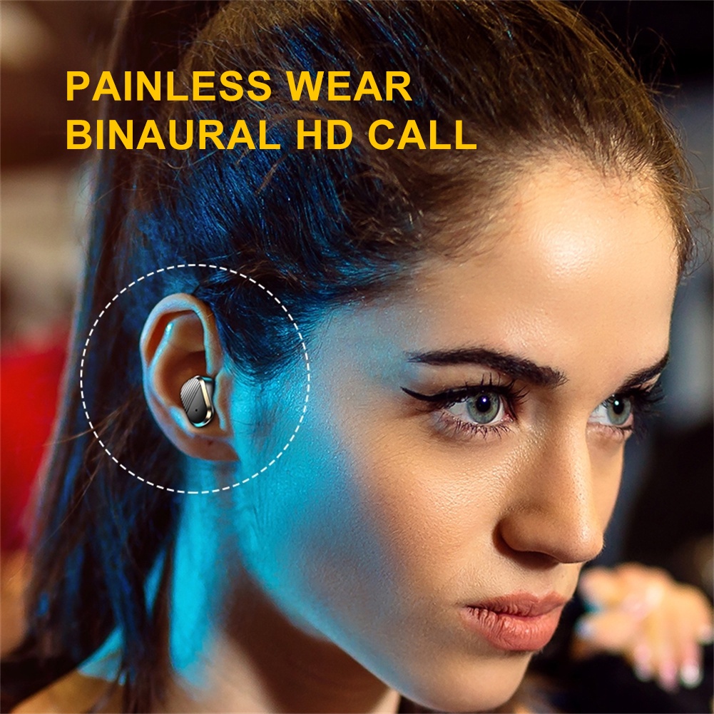 T2 New mini Nhỏ mini tai nghe Bluetooth mô hình tư nhân TWS thể thao không dây không có sự chậm trễ giảm tiếng ồn
