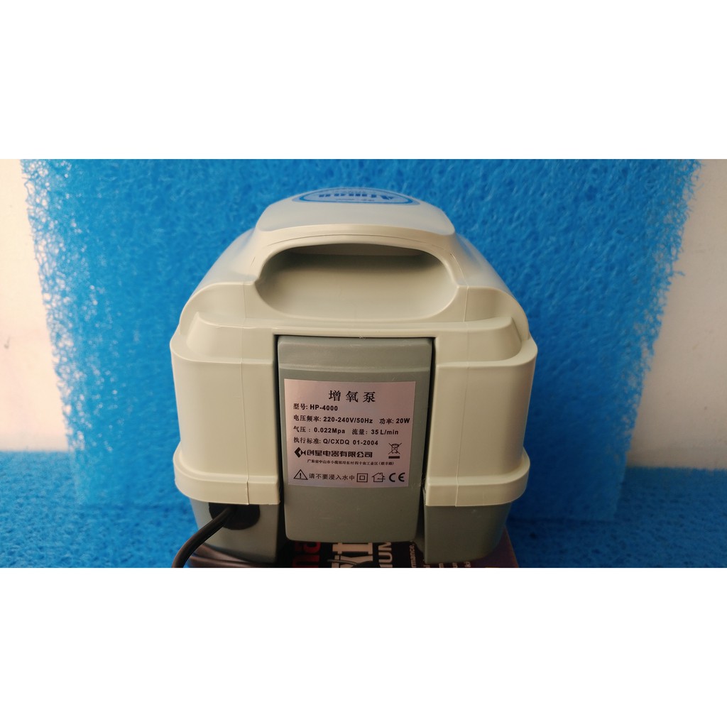 Máy sủi khí Atman HP-4000, 20W-35L/min dùng cho hồ cá.