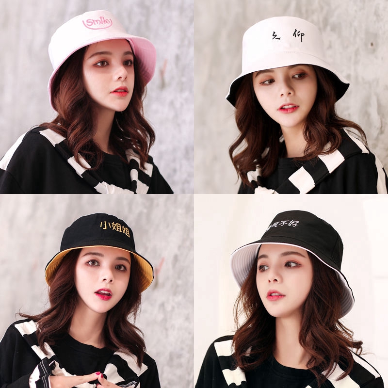 Nón Bucket chất Cotton thoáng mát cho phái nữ