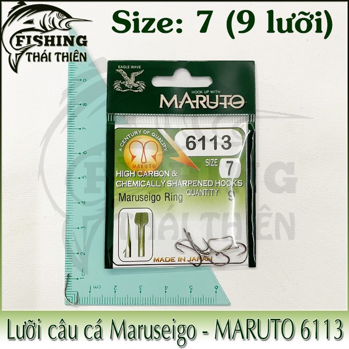 Lưỡi Câu Cá Maruseigo Maruto 6113 Chất Liệu Carbon Siêu Cứng Dùng Câu Cá Chép Rô Phi Mè Tra Trê Chim