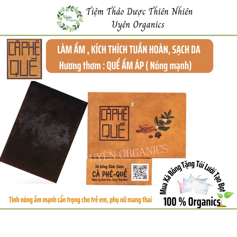 Xà bông Cà phê Quế thiên nhiên hữu cơ organics handmade lành tính nồng ấm thảo dược