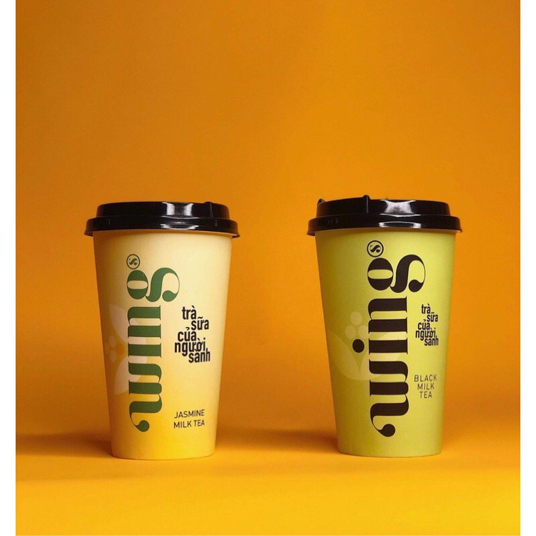 Trà sữa trân châu trắng hòa tan vị hồng trà, nhài sữa Wings – Loại cốc