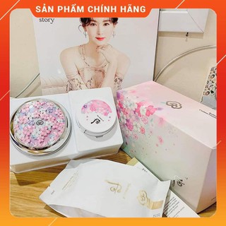 Set phấn nước phiên bản hoa anh đào cushion whoo radiant white moisture 15g