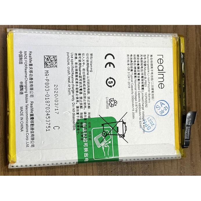 Pin Điện thoại Realme V3 BLP803