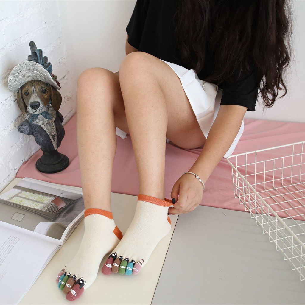 Vớ Xỏ Năm Ngón Bằng Cotton Dành Cho Nữ