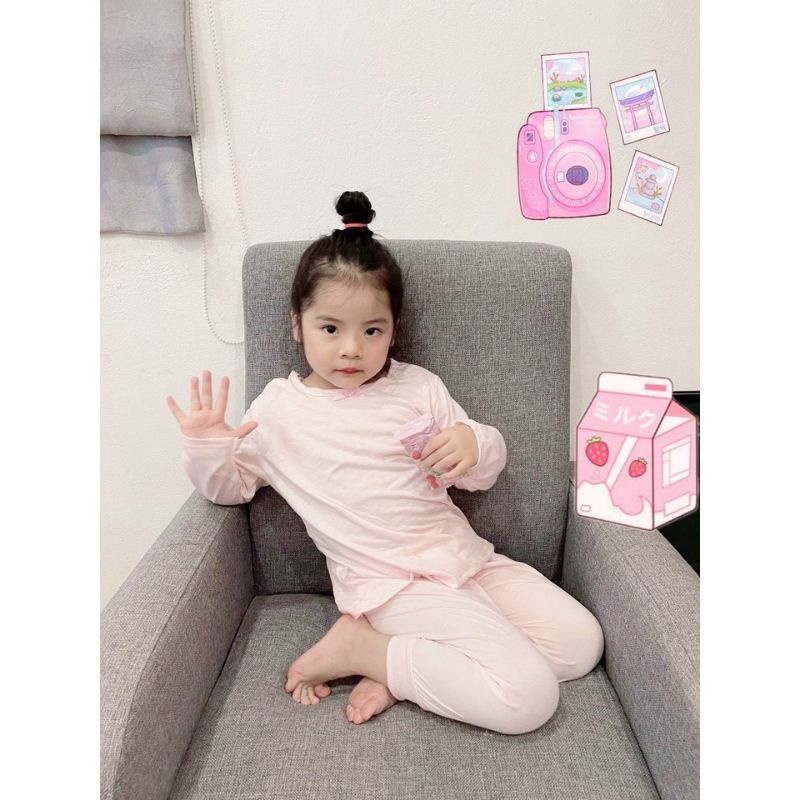 SET 3 BỘ HOA COTTON DÀI TAY CHO BÉ GÁI