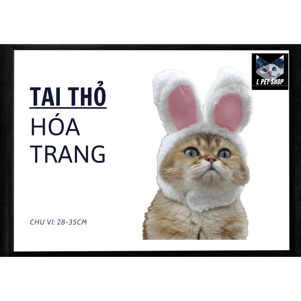 TAI THỎ ĐEO CHO CHÓ MÈO DỄ THƯƠNG(KÈM HÌNH THẬT)