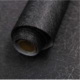 DECAL 1M PVC giấy dán tường khổ 45cm (có sẵn keo dán) nhám sợi màu đen