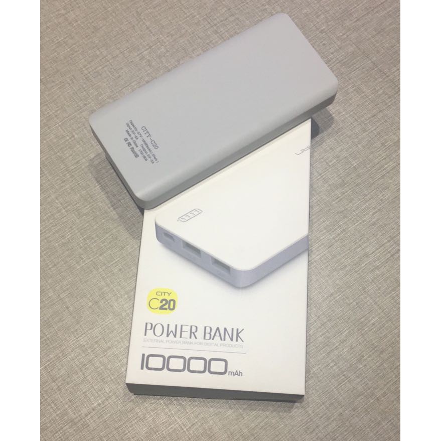 Pin dự phòng dự phòng Polymer cao cấp IC bảo vệ Parkman C20S Trắng 10000mah