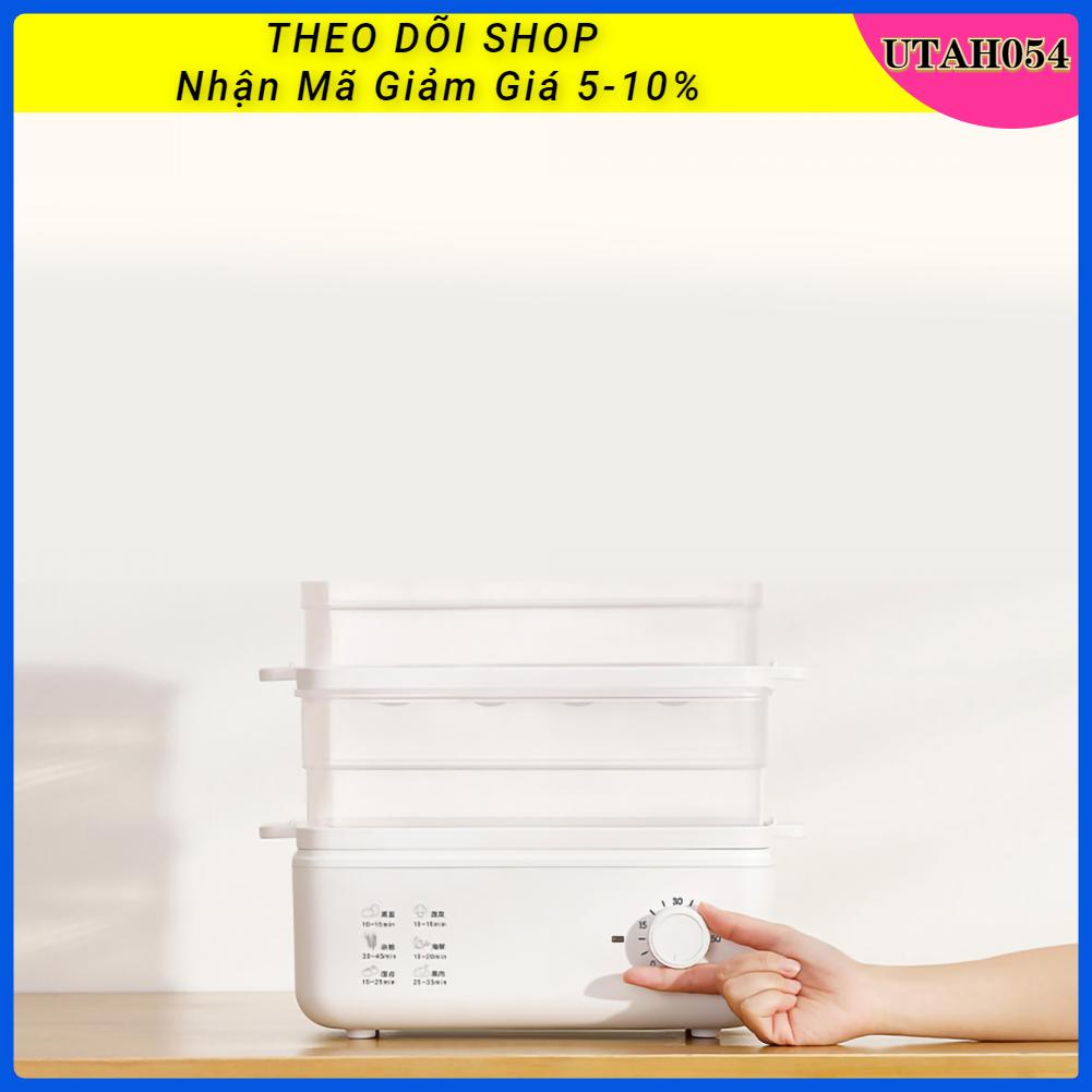 Hàng HOT ZG10 Nồi Hấp điện 2-3 tầng đa chức năng hẹn giờ tiện lợi Công suất lớn 800W（AC-220V)【Utah054】
