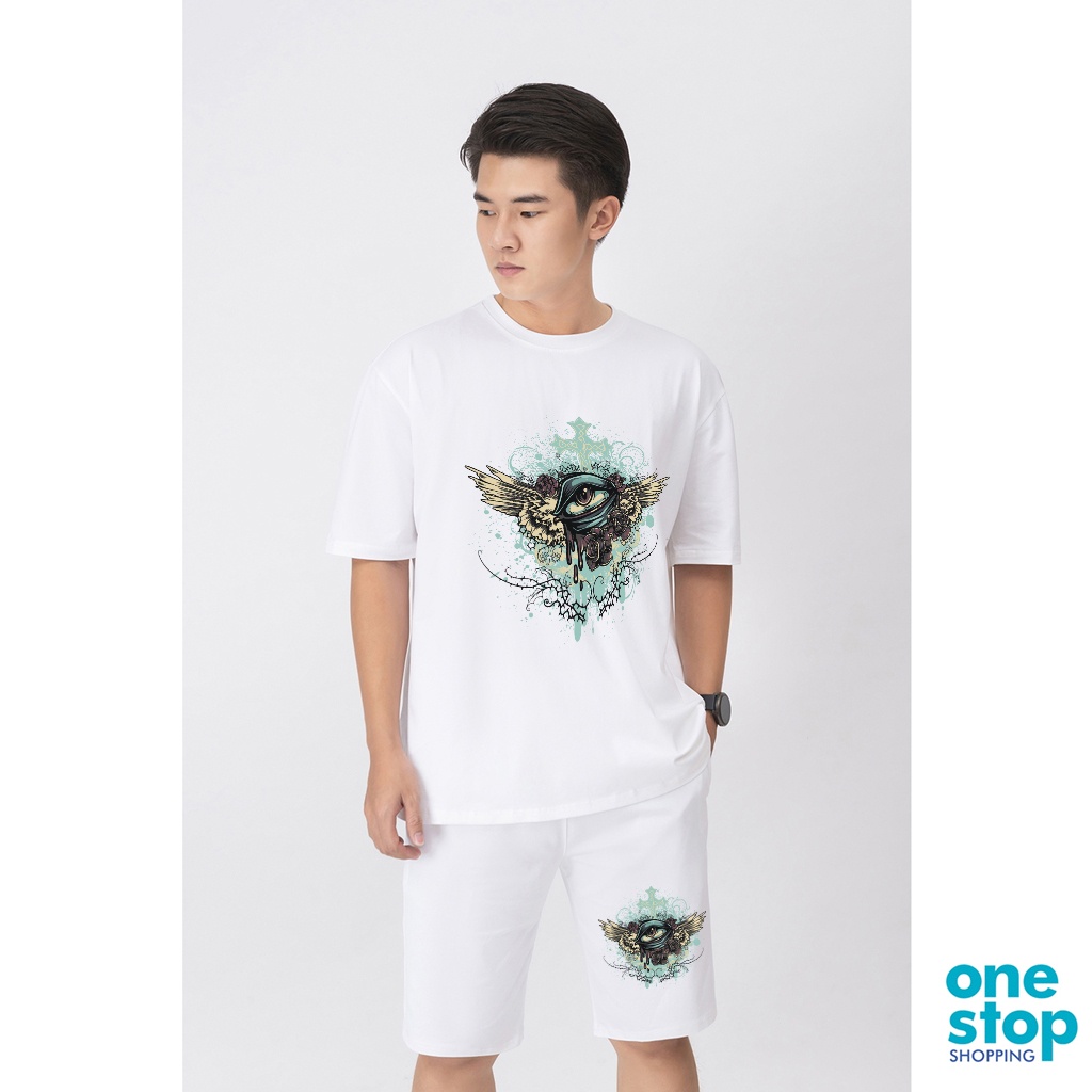 Sét đồ bộ B11 mặc nhà nam nữ áo form rộng One shop