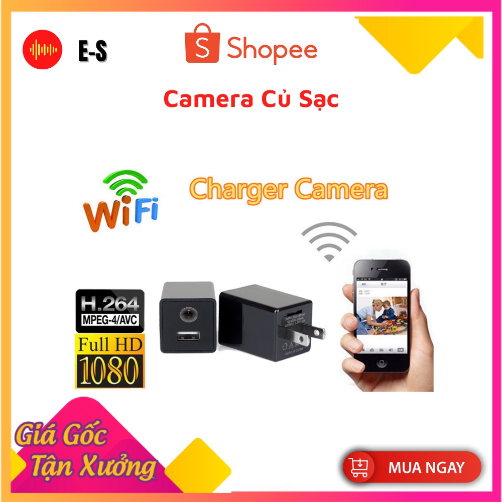 Camera Wifi Hình Củ Sạc, Chất Lượng Video Full HD, Sử Dụng Phần Mềm Xem Từ Xa.