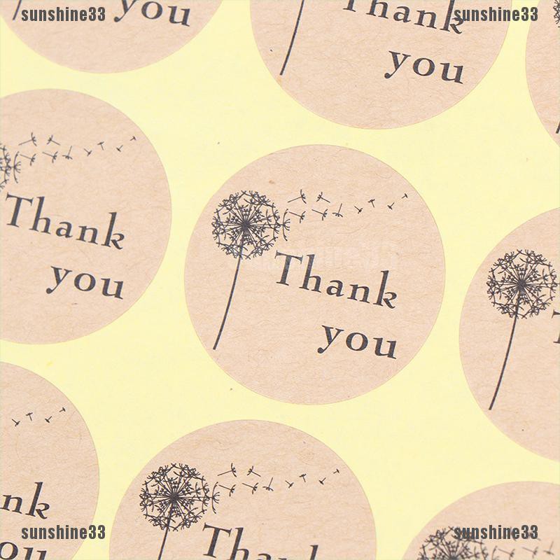 Set 120 sticker Niêm Phong Bao Bì In Chữ thank you