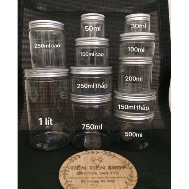 Hũ nhựa pet nắp nhôm 250ml