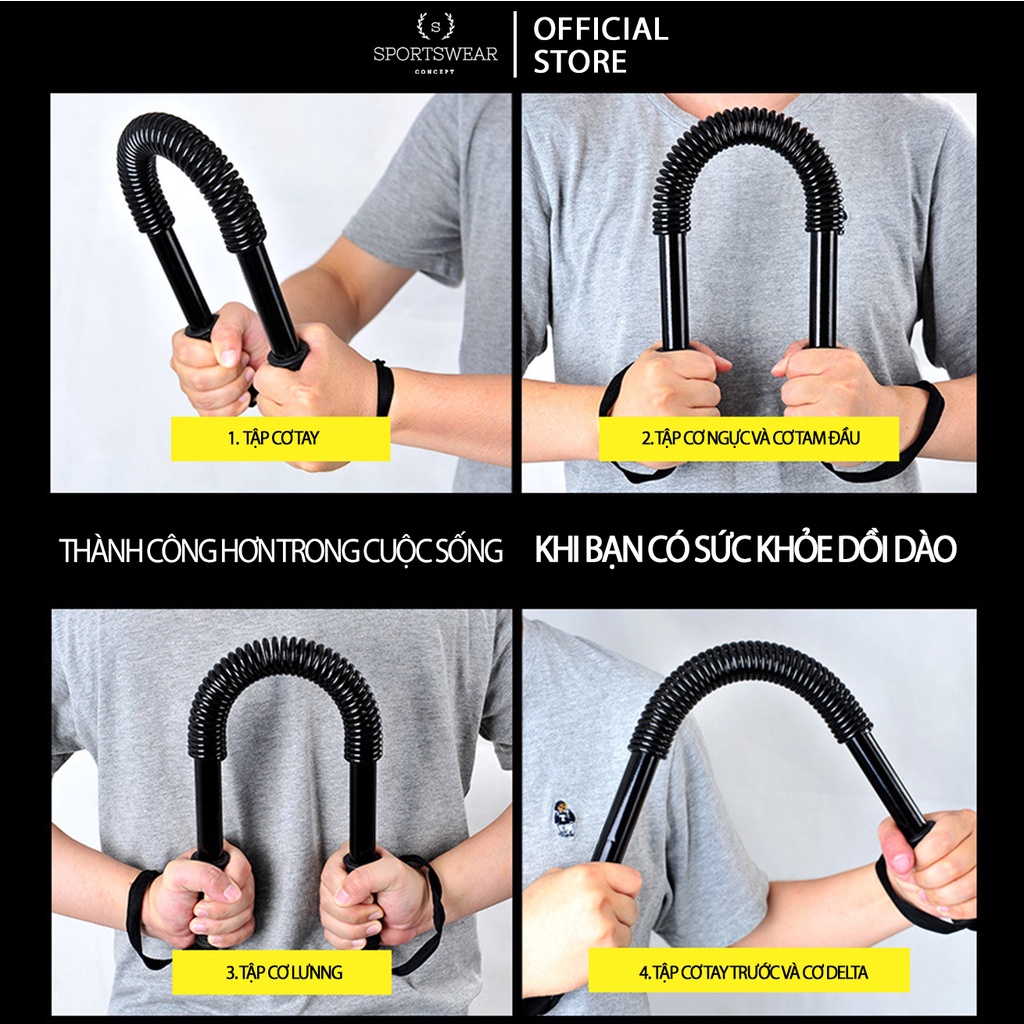 DỤNG CỤ THỂ THAO TẬP TAY XÔ THANH LÒ XO ĐA NĂNG CAO CẤP SPORTSWEAR CONCEPT DỄ TẬP LUYỆN THÍCH HỢP MỌI ĐỐI TƯỢNG 2022