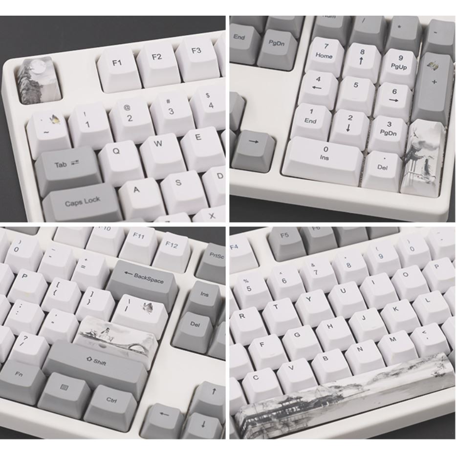 [Mã SKAMSALE03 giảm 10% đơn 200k] Bộ nút bàn phím OEM China Town 113 nút, Thick PBT in dyesub