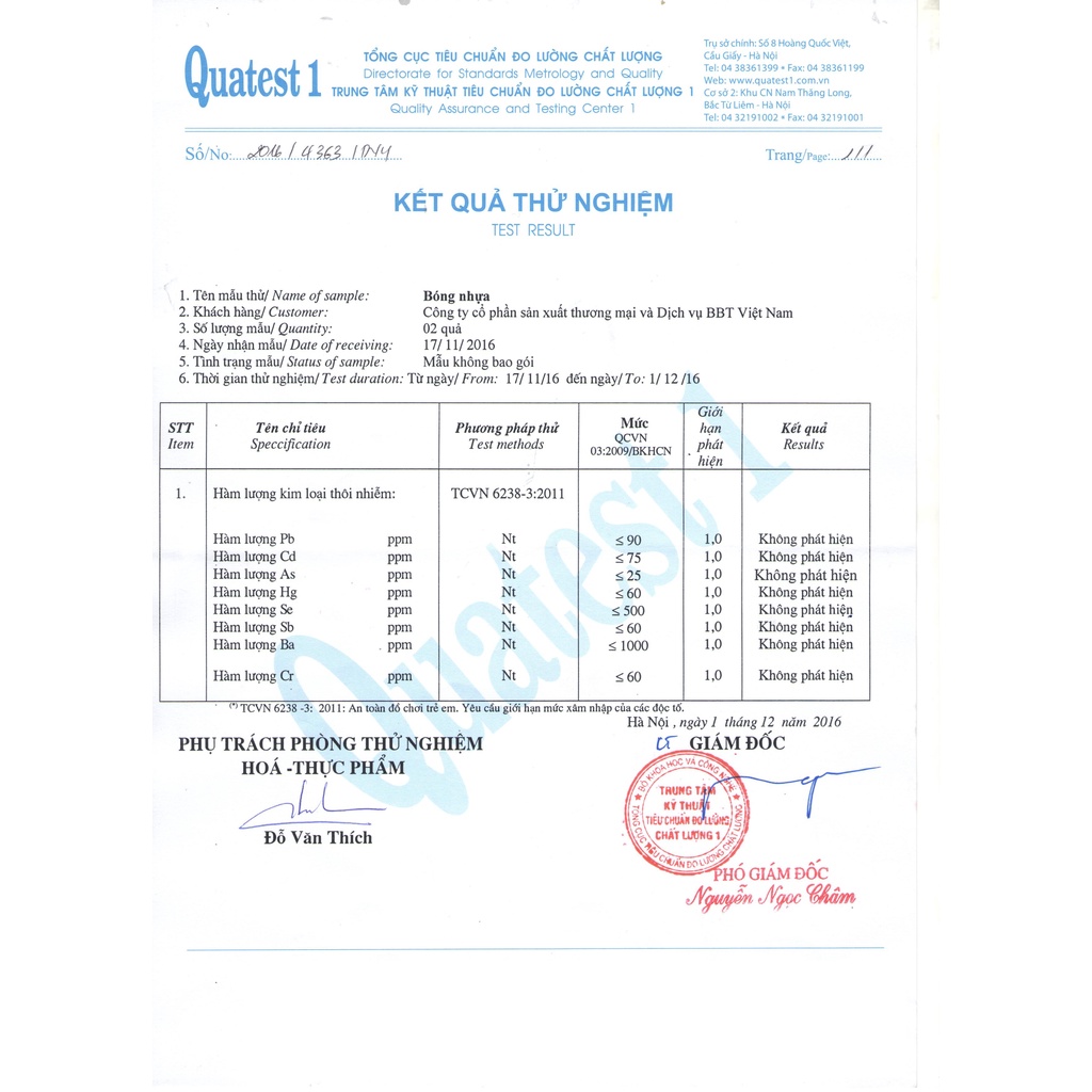 Bóng nhựa Việt Nam - đường kính 10 cm