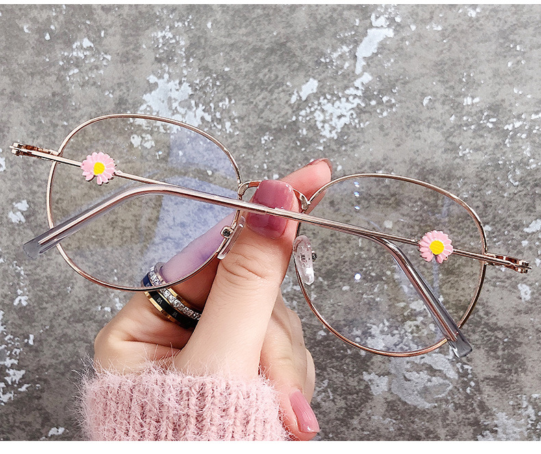 Gọng kính tròn chống tia bức xạ kiểu dáng phong cách Hàn Quốc dành cho nữ