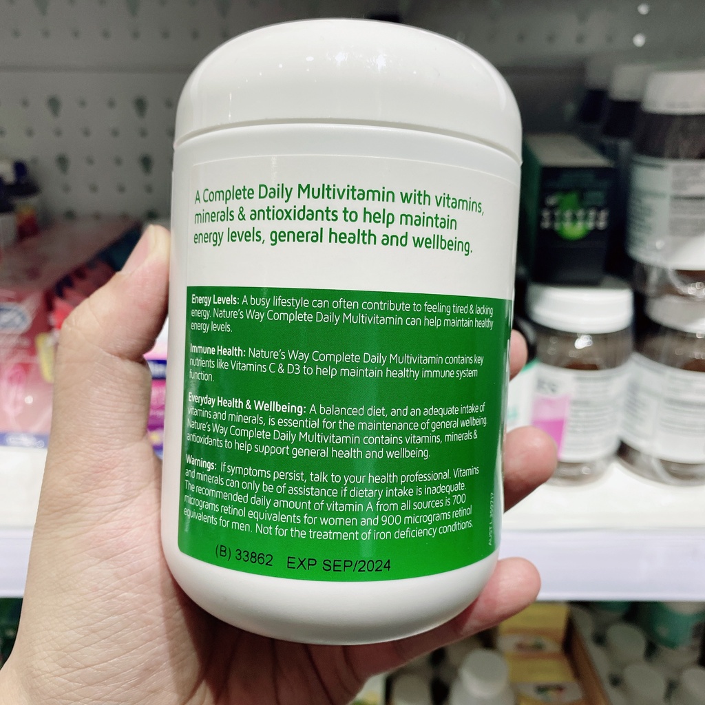 Viên uống Vitamin Tổng Hợp  Nature’s Way Complete Daily Multivitamin - 200 Viên