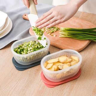 Hộp bảo quản tủ lạnh nhà bếp hành gừng tỏi hộp đựng trái cây ăn nhẹ hộp đựng trái cây hộp thoát nước di động có nắp hộp bảo quản hành lá cắt nhỏ