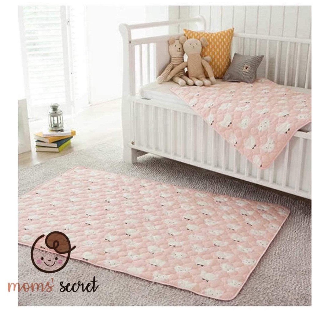 [Chính Hãng] Trải Đệm Miko Pink Chống Thấm Cho Bé - Size Cho Giường và Cũi - 100% Cotton - Nhập Khẩu Hàn Quốc