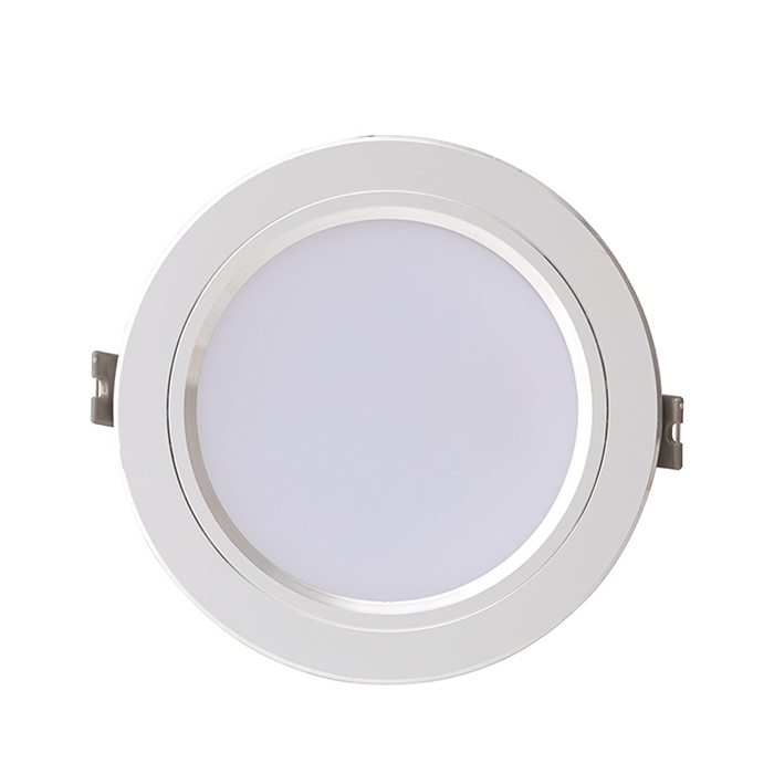 Đèn led rạng đông , Đèn âm trần Downlight Đổi màu 9W Viền Bạc D AT10L ĐM 110/9W