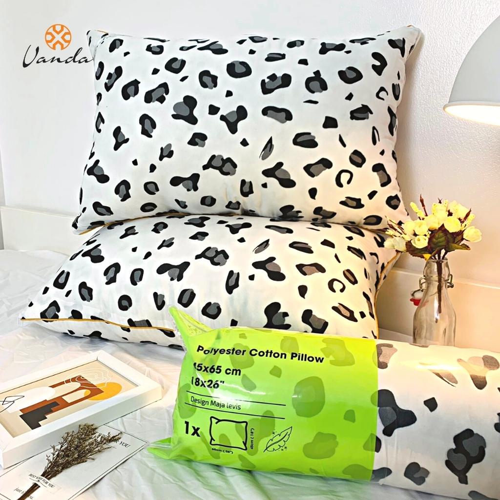 Ruột gối đầu VANDA bông gòn cao cấp mẫu beo trắng