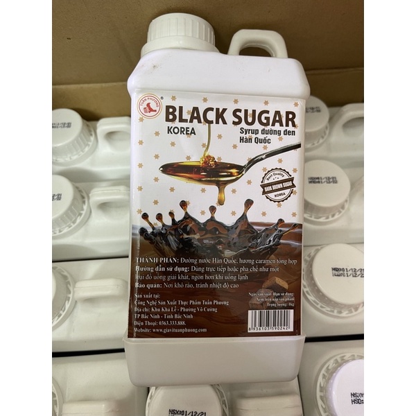 (syrup) siro đường đen pha sẵn tiện lợi (can 2kg)