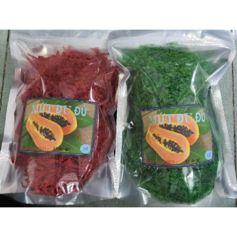 500g-1Kg Mứt Đu Đủ sợi 3 màu