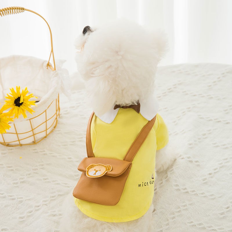 Quần áo cho chó mùa hè mỏng Teddy Bichon Hiromi mèo sữa nhỏ len thú cưng xuân và thu