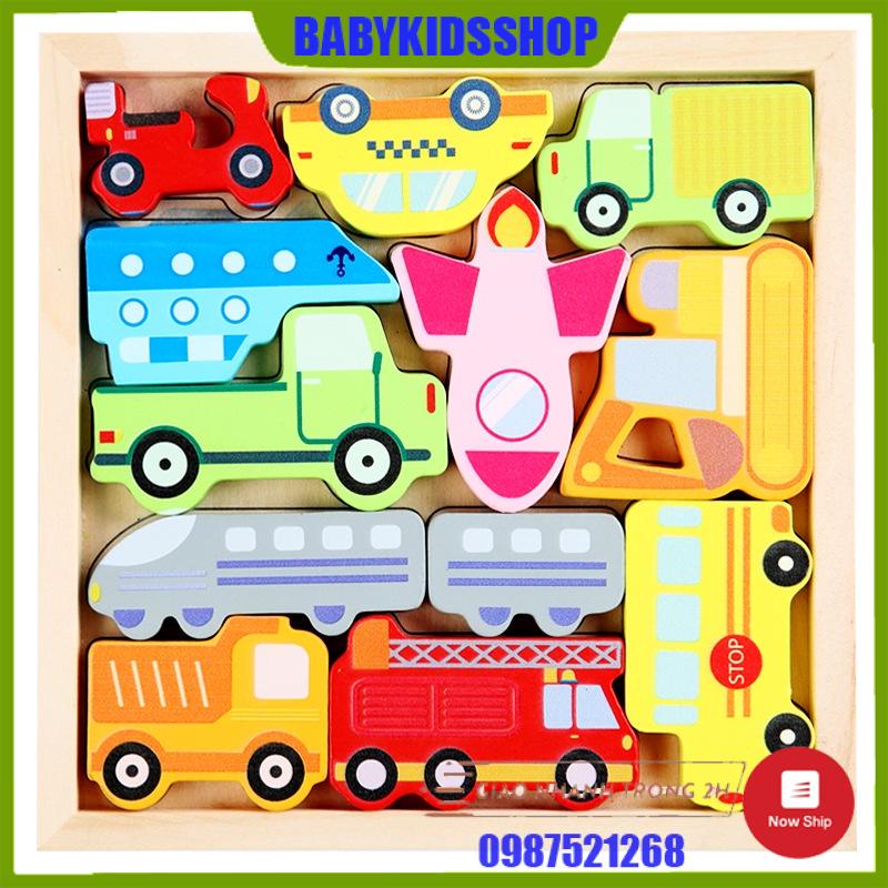 Bảng ghép hình logic động vật montessori, giao thông, rau củ quả, thực phẩm,sinh vật biển giúp bé thông minh