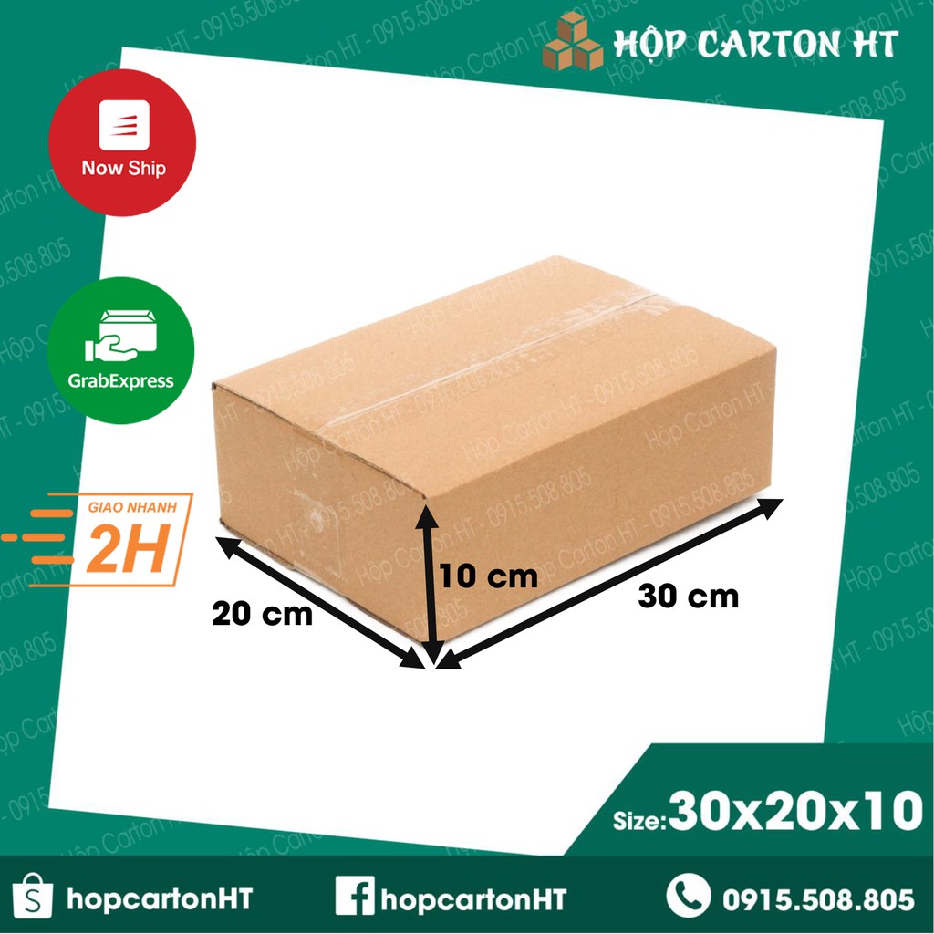 30x20x10 Hộp carton đóng hàng