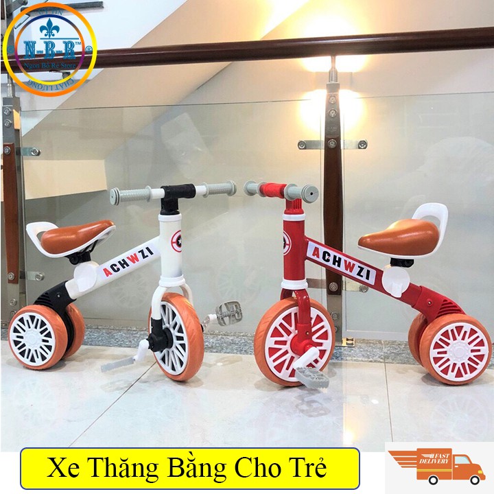 Xe chòi chân thăng bằng cho bé MOTION, có bàn đạp 2in1 yên bằng da - Hàng chính hãng