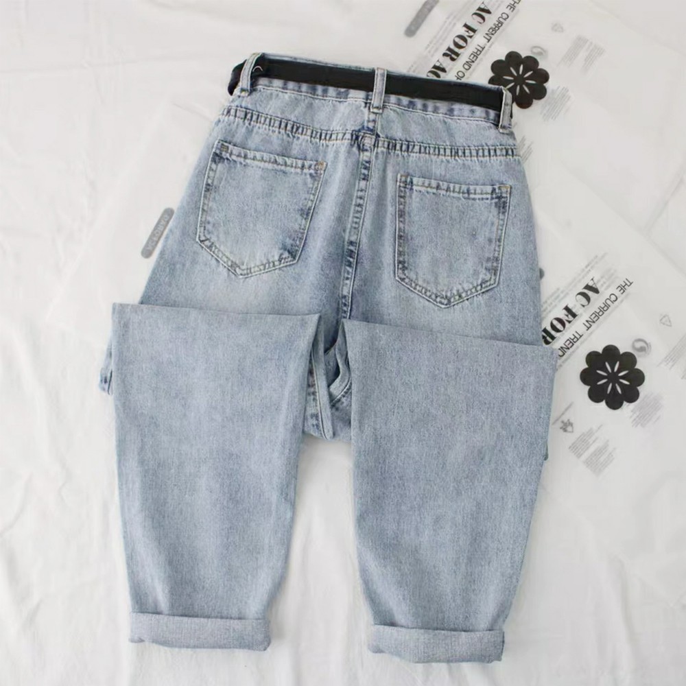 Quần baggy jean thêu hoa cúc Chollima QBG08 - Hot trend 2021