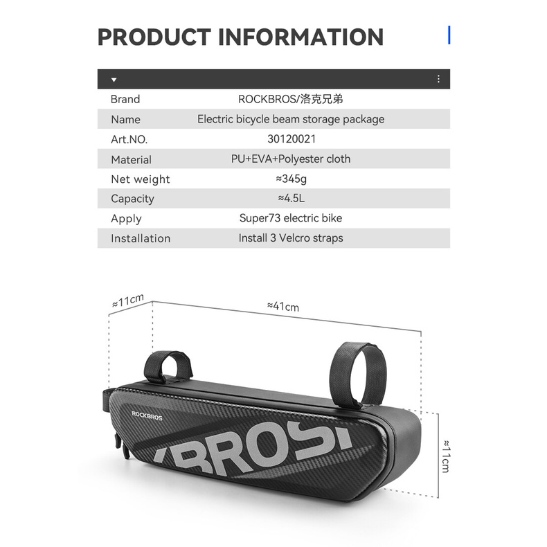 Rockbros Túi Treo Xe Đạp ROCKBROS Chống Thấm Nước 4.5L Tiện Dụng