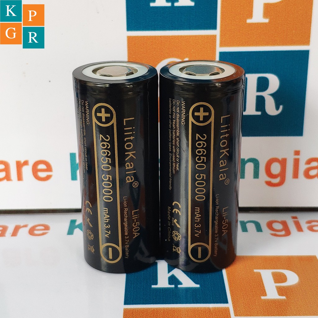 KPGR Cell pin 26650 Liitokala 5400mah - Xả 20A